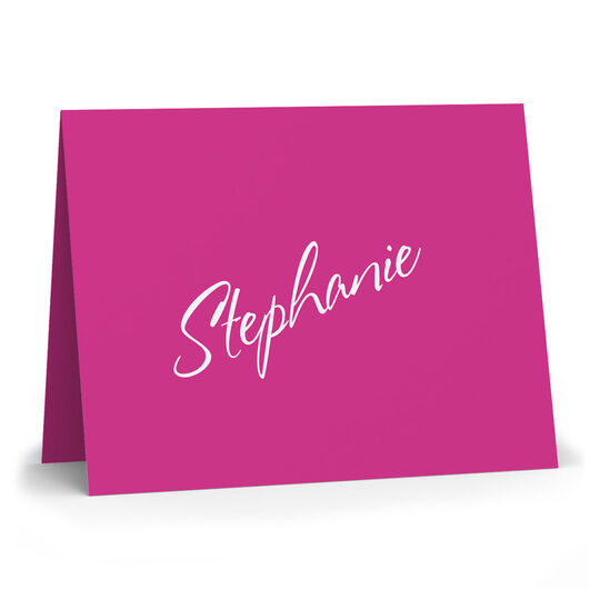 Ascending Name Colorful Folded Note Cards
